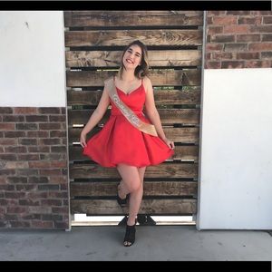red dress